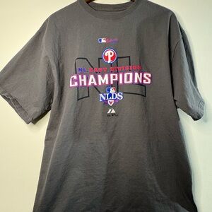 Phillies Majestic 2008 NL East Champions Gray T-Shirt